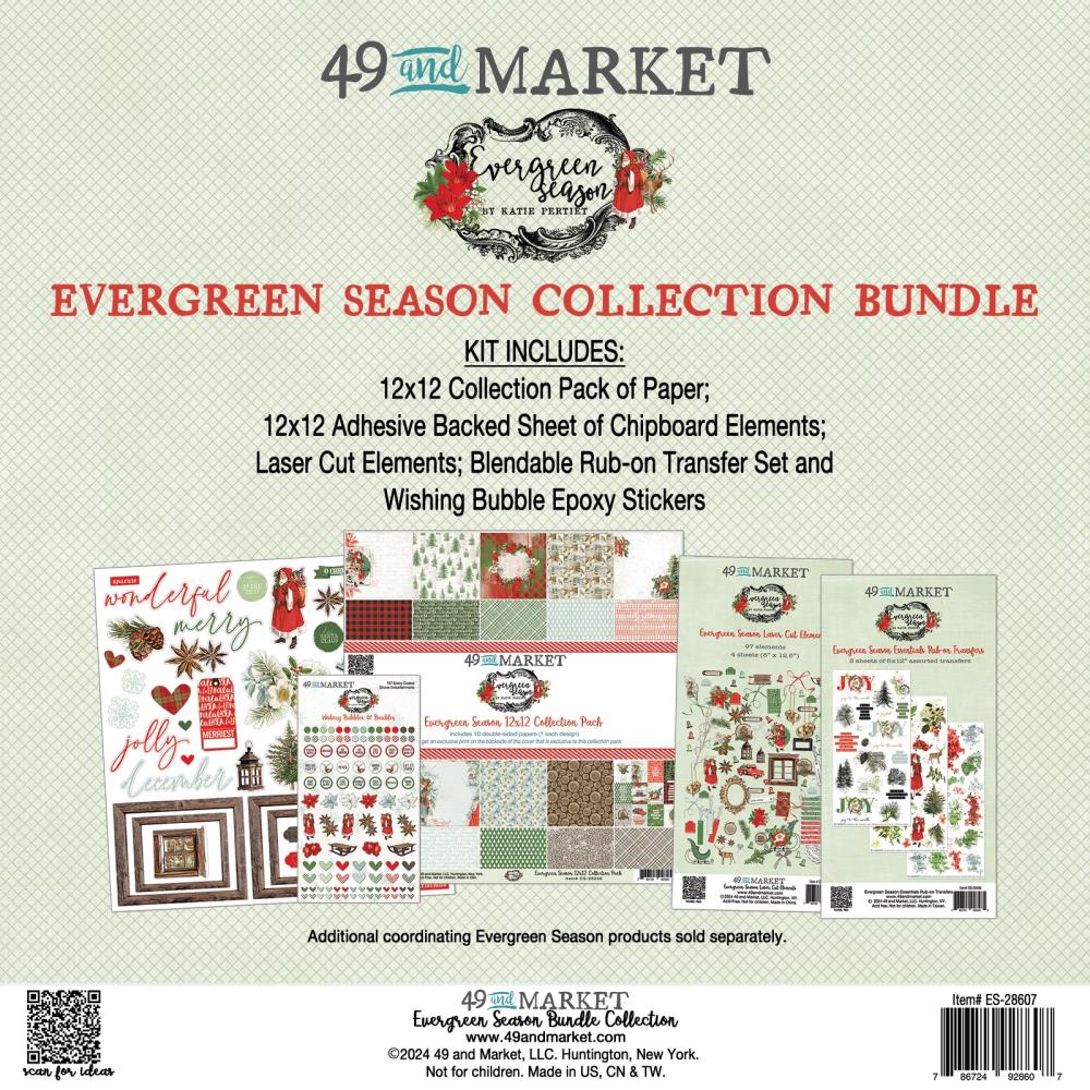 49 & Market Evergreen Season Collection Bundle with Chipboard